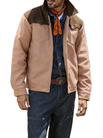 Men's Front-Zip Jacket with Topstitching